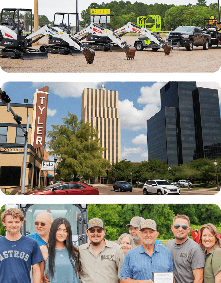 RentX team photo, representing our serving Tyler Texas with equipment rentals and delivery.